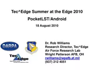 Tec^Edge Summer at the Edge 2010 PocketLST /Android 18 August 2010