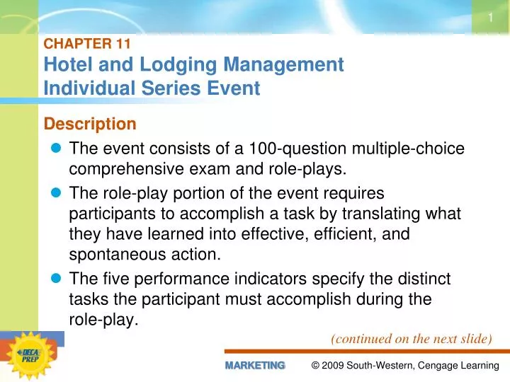 chapter 11 hotel and lodging management individual series event