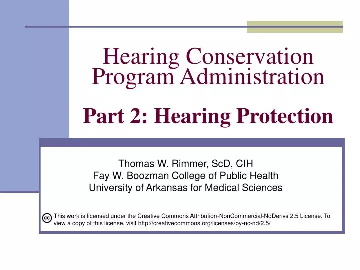 hearing conservation program administration part 2 hearing protection
