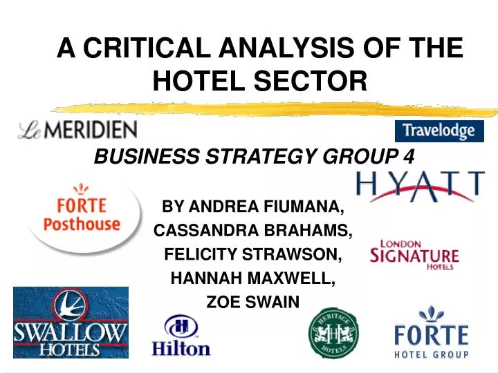 a critical analysis of the hotel sector