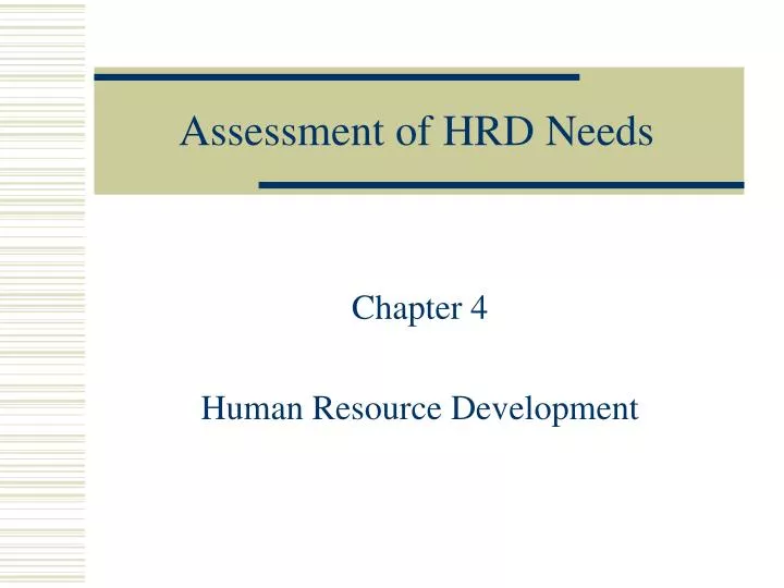 assessment of hrd needs