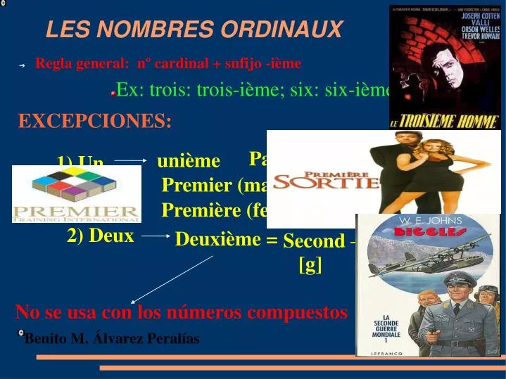 les nombres ordinaux