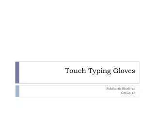 Touch Typing Gloves