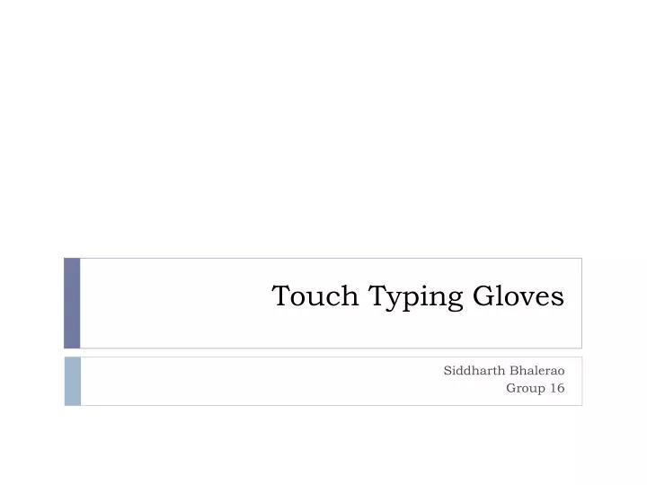 touch typing gloves