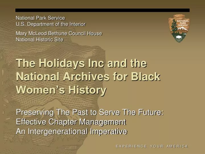 the holidays inc and the national archives for black women s history