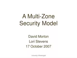 A Multi-Zone Security Model