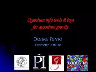 Quantum info tools &amp; toys for quantum gravity