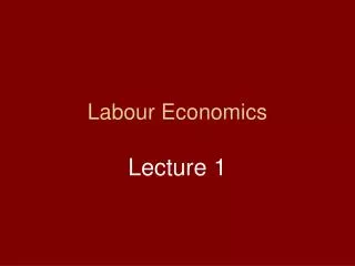 Labour Economics