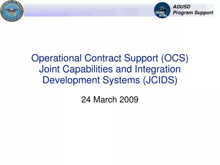operational contract support ocs joint capabilities and integration development systems jcids