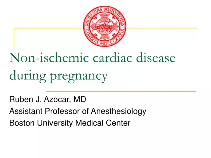 non ischemic cardiac disease during pregnancy