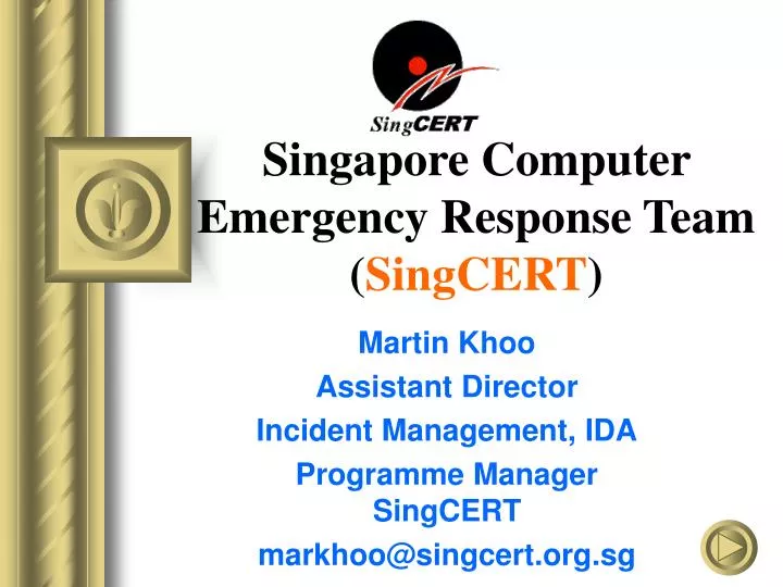 singapore computer emergency response team singcert