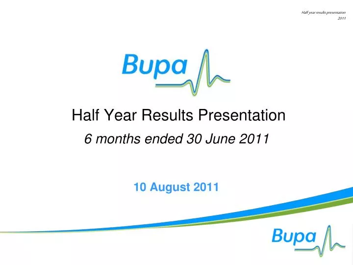 half year results presentation