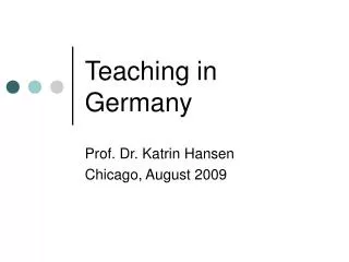 Teaching in Germany
