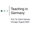 Teaching in Germany - slide 1