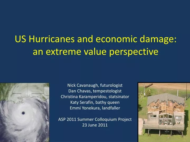 us hurricanes and economic damage an extreme value perspective