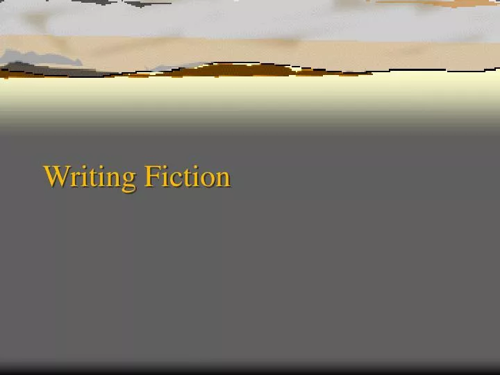 writing fiction