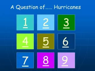 A Question of…… Hurricanes