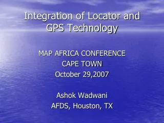 Integration of Locator and GPS Technology