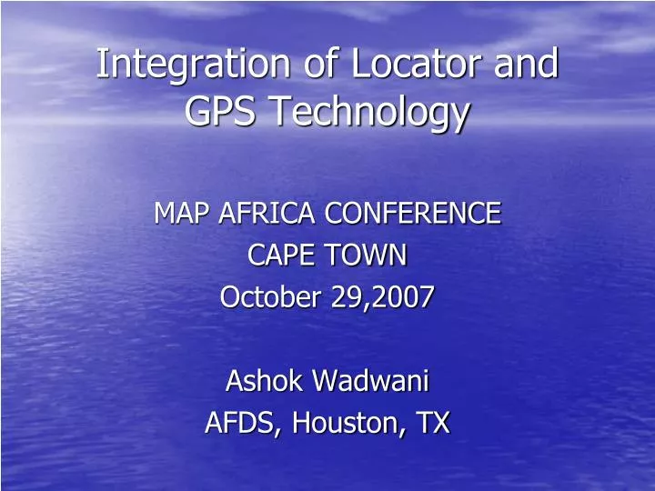 integration of locator and gps technology