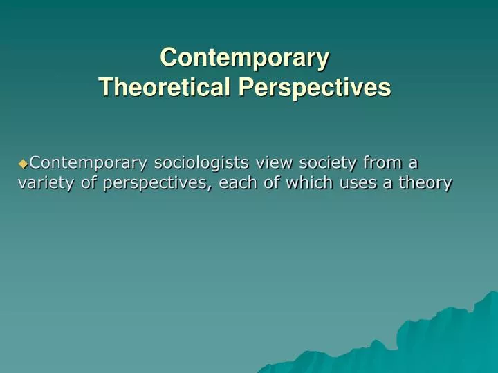 contemporary theoretical perspectives