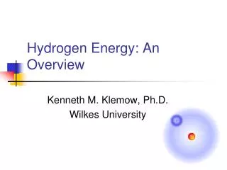 Hydrogen Energy: An Overview