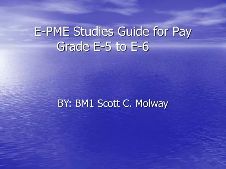 e pme studies guide for pay grade e 5 to e 6