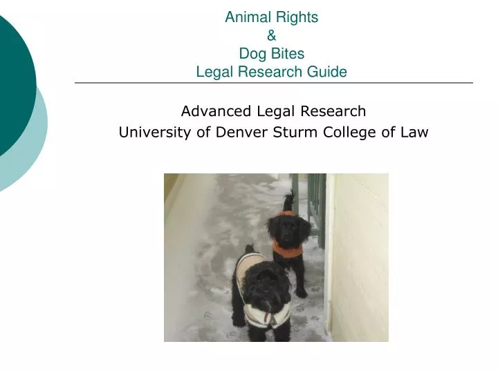 animal rights dog bites legal research guide
