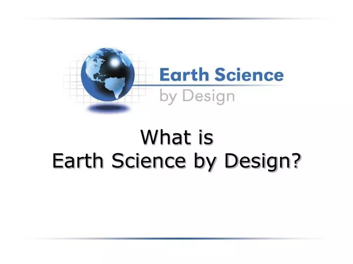 what is earth science by design