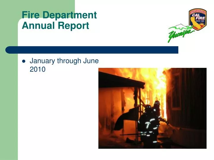 fire department annual report