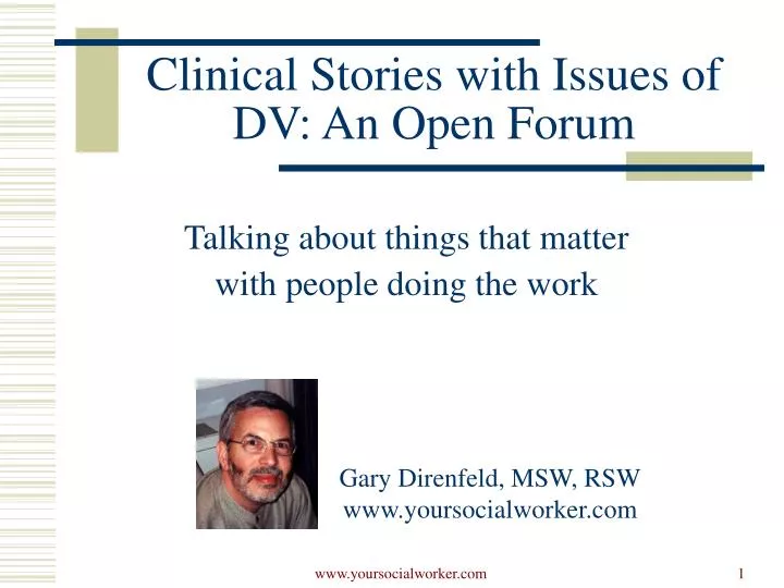 clinical stories with issues of dv an open forum
