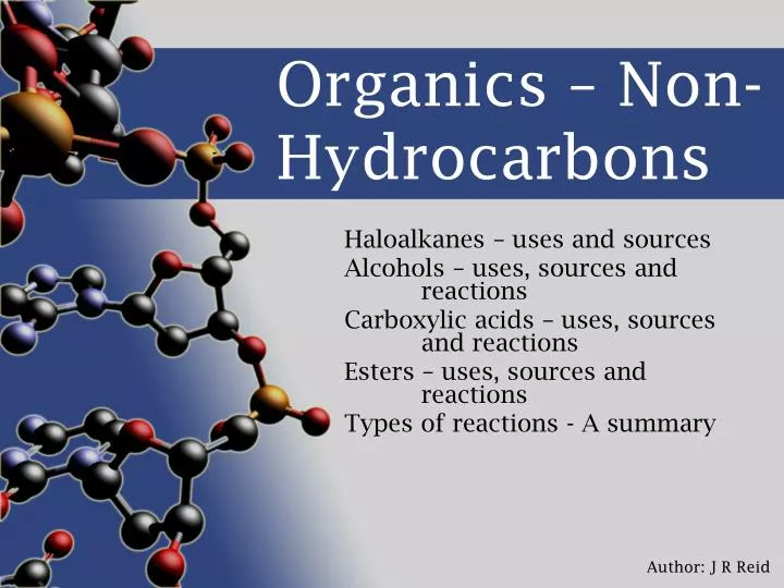 organics non hydrocarbons