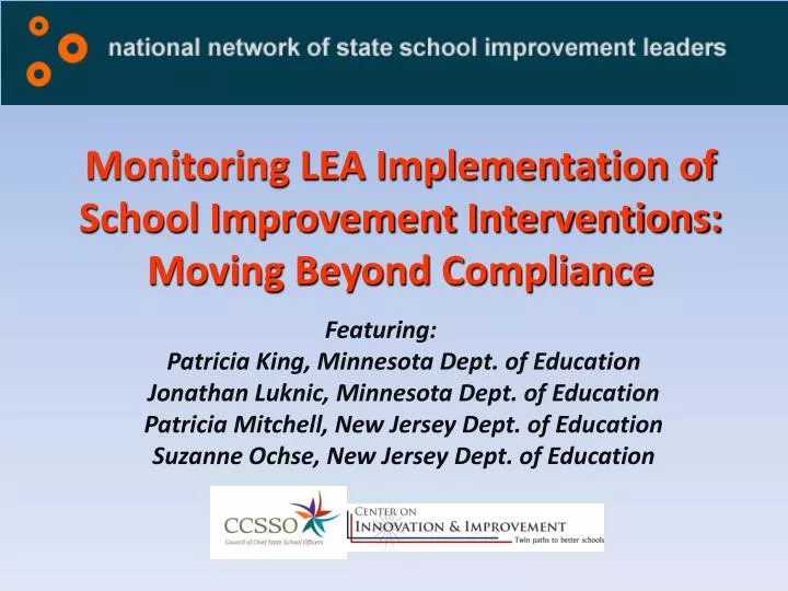 monitoring lea implementation of school improvement interventions moving beyond compliance