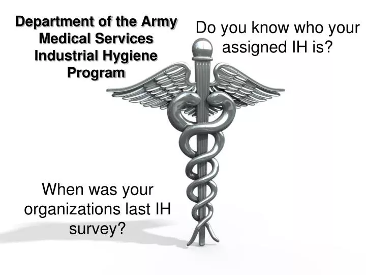 department of the army medical services industrial hygiene program