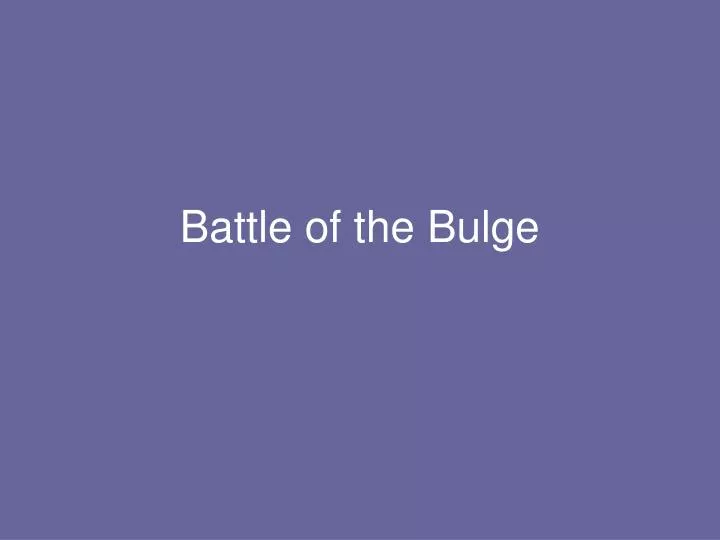 battle of the bulge
