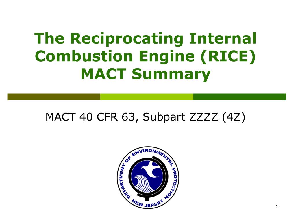 PPT - The Reciprocating Internal Combustion Engine (RICE) MACT Summary ...