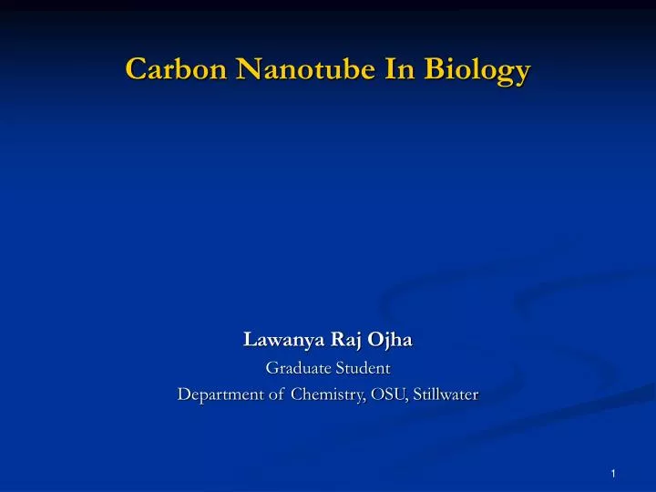 carbon nanotube in biology