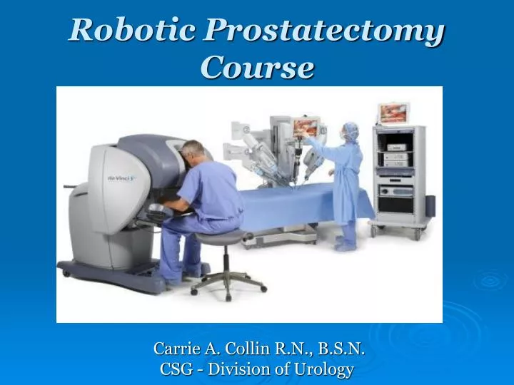 robotic prostatectomy course