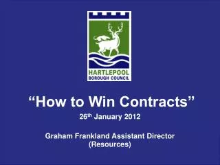 “How to Win Contracts”