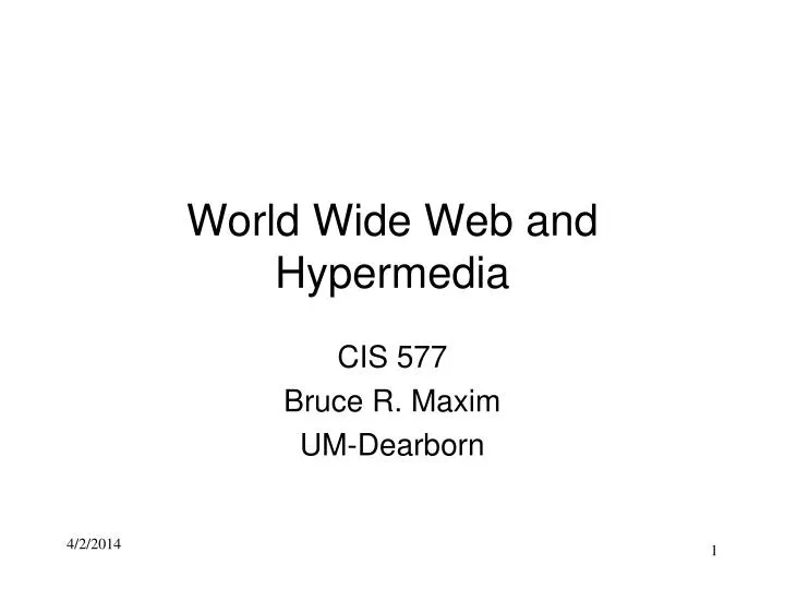 world wide web and hypermedia