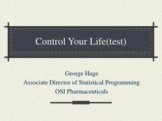 Control Your Life(test)