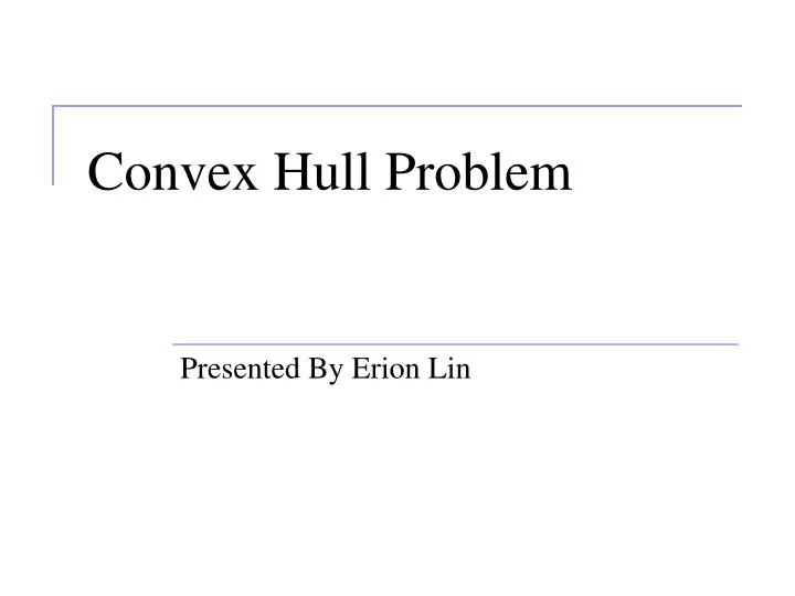 convex hull problem