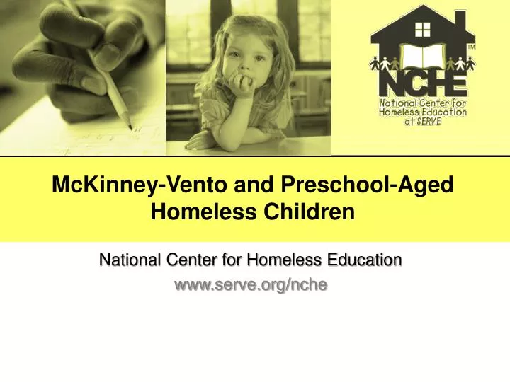 mckinney vento and preschool aged homeless children