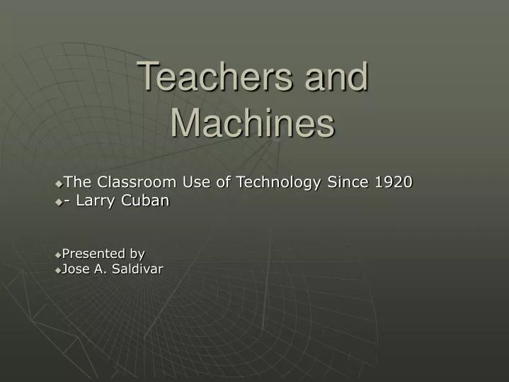 teachers and machines