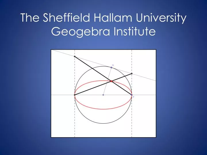 the sheffield hallam university geogebra institute