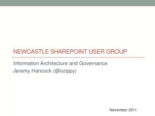 Newcastle SharePoint User Group