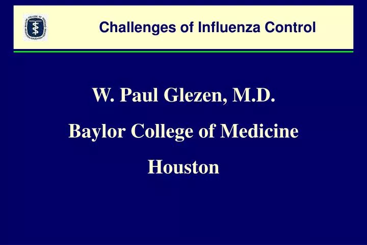 challenges of influenza control