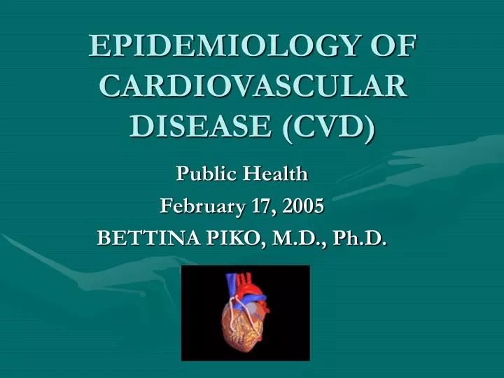 epidemiology of cardiovascular disease cvd