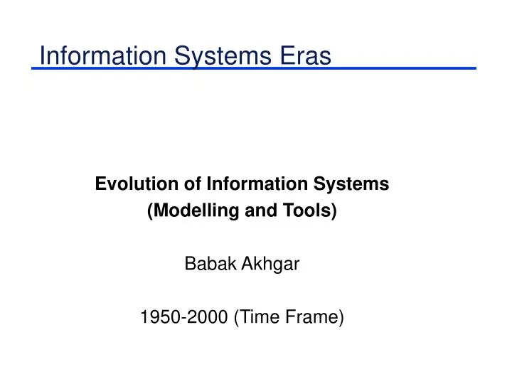 information systems eras