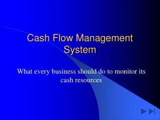 Cash Flow Management System