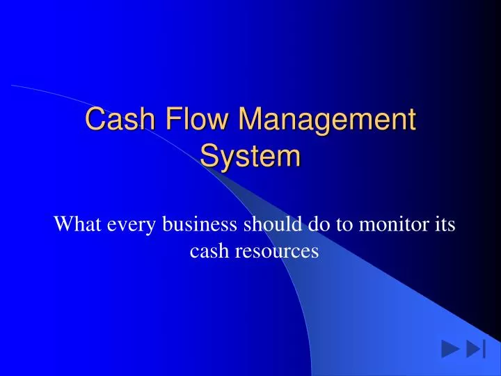 cash flow management system